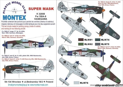 Go to product MONTEX K32008 - 1:32 Fw-190 A 8