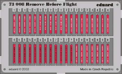 Go to product EDUARD 73008 - 1:72 Remove Before Flight