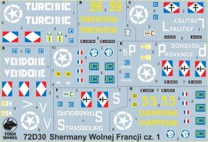 TORO MODEL 72D30 - 1:72 Shermany Wolnej Francji cz.1