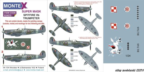 Go to product MONTEX K24072 - 1:24 Spitfire Mk.Vb