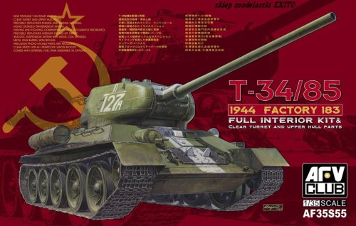 Go to product AFV CLUB 35S55 - 1:35 T-34/85 1944 Factory 183 - Full Interior Kit