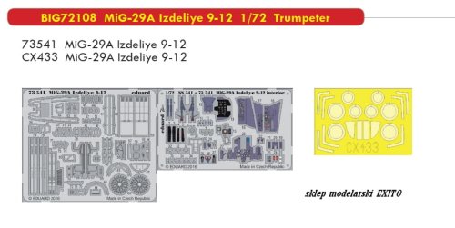 Go to product EDUARD BIG72108 - 1:72 MiG-29A Izdeliye 9-12