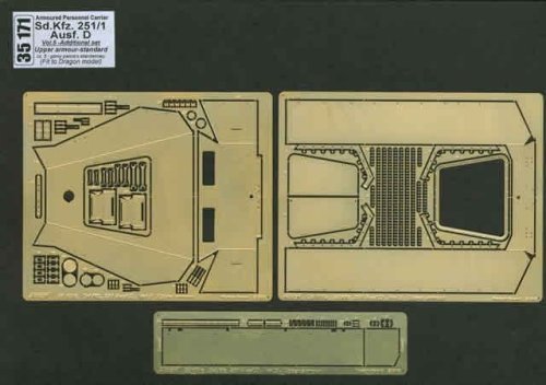 Go to product ABER 35171 - 1:35 Sdkfz.251/1 Ausf.D vol.5 - Additional set Upper armour - standard