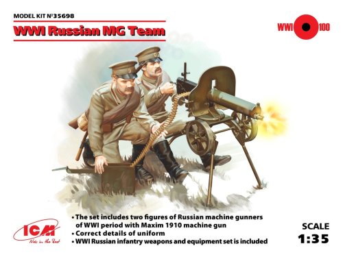 Go to product ICM 35698 - 1:35 WWI Russian Maxim MG Team (2 figures)