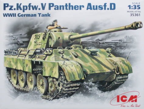 Go to product ICM 35361 - 1:35 Pz.Kpfw.V Panther Ausf.D, WWII German Tank