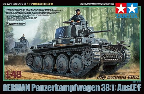 Go to product TAMIYA 32583 - 1:48 German Panzerkampfwagen 38(t) Ausf.E/F