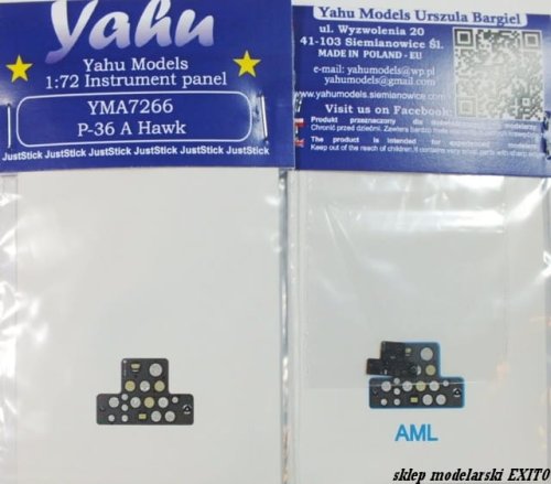 Go to product YAHU YMA7266 - 1:72 P-36 A Hawk - Instrument Panel