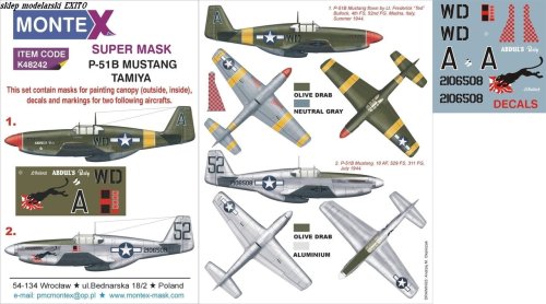 Go to product MONTEX K48242 - 1:48 P-51B Mustang
