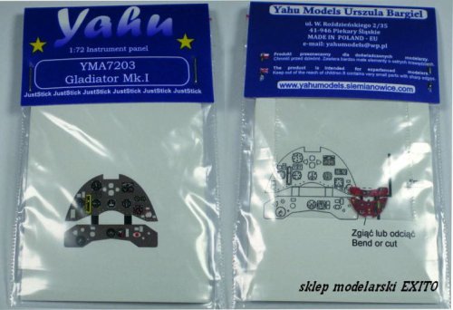 Go to product YAHU YMA7203 - 1:72 Gloster Gladiator Mk.I - Instrument Panel