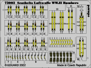 EDUARD 73003 - 1:72 Seatbelts Luftwaffe WWII Bombers
