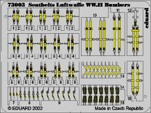 Go to product EDUARD 73003 - 1:72 Seatbelts Luftwaffe WWII Bombers