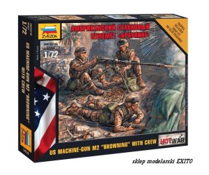 ZVEZDA 7414 - 1:72 US Machine Gun M2 Browning with Crew