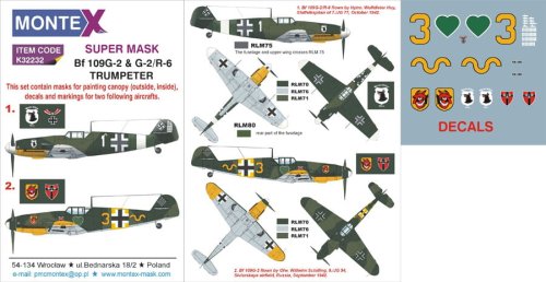 Go to product MONTEX K32232 - 1:32 Messerschmitt Bf 109G-2 & G-2/R-6