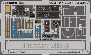 EDUARD SS230 - 1:72 Hunter Mk.6