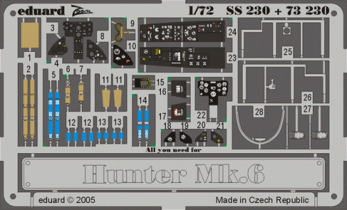 Go to product EDUARD SS230 - 1:72 Hunter Mk.6