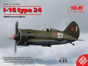 ICM 32001 - 1:32 Polikarpov I-16 type 24 WWII Soviet Fighter