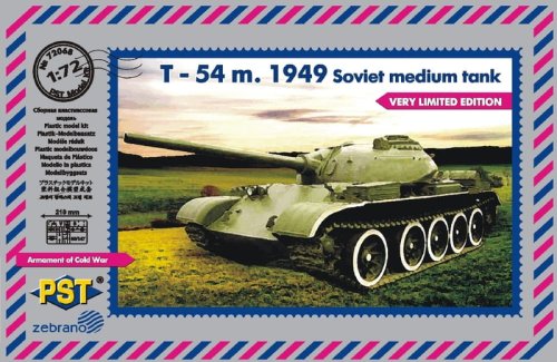 Go to product PST/ZEBRANO 72068 - 1:72 T-54 m.1949  Medium tank