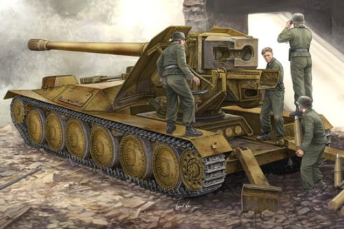 Go to product TRUMPETER 05523 - 1:35 German 12.8cm PAK 44 Waffentrager Krupp 1