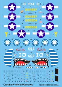 TECHMOD 72030 - 1:72 Curtiss P-40N-5 Warhawk