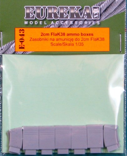 Go to product EUREKA XXL E-043 - 1:35 Clips and ammo crates for 2 cm ammo for FlaK38 guns