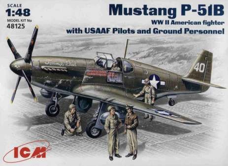 Go to product ICM 48125 - 1:48 Mustang P-51 B US  Pilots and Technics