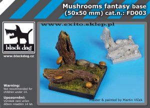 BLACK DOG FD003 - Mushrooms fantasy base 50x50 mm
