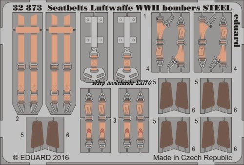 Go to product EDUARD 32873 - 1:32 Seatbelts Luftwaffe WWII bombers - Steel