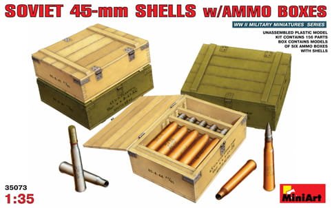 Go to product MINIART 35073 - 1:35 Soviet 45-mm Shells w/ Ammo Boxes