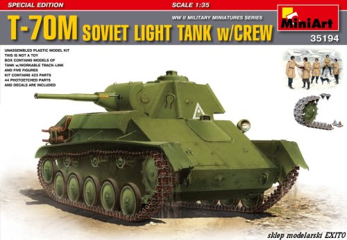 Go to product MINIART 35194 - 1:35 T-70M Soviet Light Tank w/ Crew - Special Edition