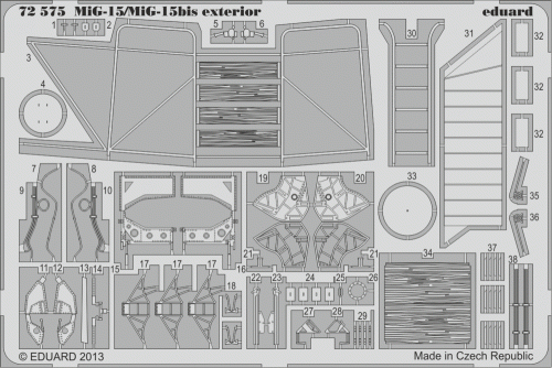 Go to product EDUARD 72575 - 1:72 MiG-15/MiG-15bis exterior