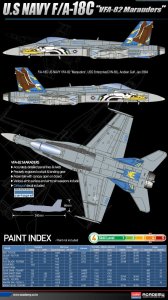 ACADEMY 12534 - 1:72 U.S Navy F/A-18C VFA-82 Marauders