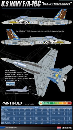 Go to product ACADEMY 12534 - 1:72 U.S Navy F/A-18C VFA-82 Marauders