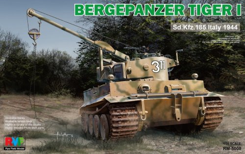 Go to product RYE FIELD MODEL 5008 - 1:35 Bergepanzer Tiger I Sd.Kfz.185 Italy 1944