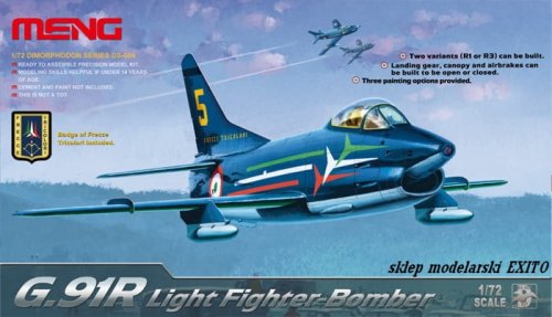Go to product MENG MODEL DS004 - 1:72 G.91R Light Fighter-Bomber