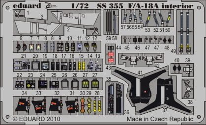 Go to product Eduard SS355 - 1:72 F/A-18A interior