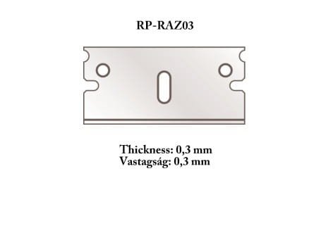 Go to product RP TOOLZ RPRAZ03 - Set of 0.3mm blades for RPCUTR (profile cutting table), 5 blades per set.
