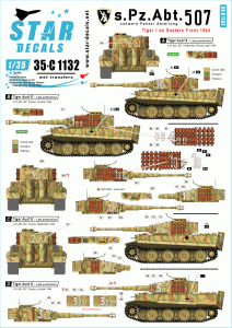 STAR DECALS 35-C1132 - 1:35 s.Pz.Abt. 507. Tiger I on the Eastern front.