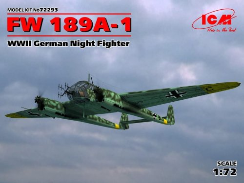Go to product ICM 72293 - 1:72 Focke Wulf FW 189A-1 WWII German Night Fighter
