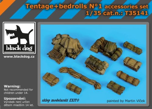 Go to product BLACK DOG T35141 - 1:35 Tentage + bedrols N°1 accessories set