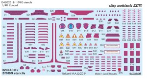 EDUARD D48025 - 1:48 Bf 109G stencils