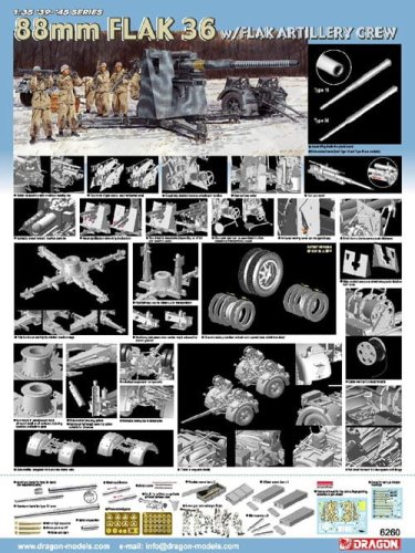 Go to product DRAGON 6260 - 1:35 88mm Flak 36 w/ crew
