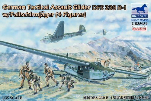 Go to product BRONCO CB 35039 - 1:35 German Tactical Assault Glider DFS 230 B-1 w/ Fallschirmjager