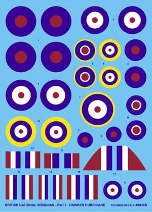 Go to product TECHMOD 48036 - 1:48 British National Insignia Hurricane