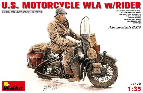 Go to product MINIART 35172 - 1:35 U.S.Motorcycle WLA with Rider