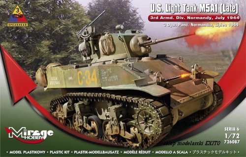 Go to product MIRAGE 726087 - 1:72 U.S. Light Tank M5A1 Late - Normandy July 1944