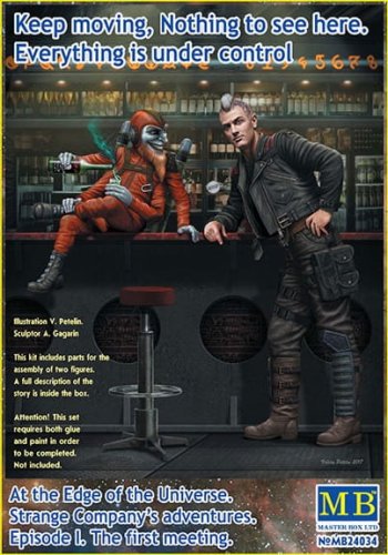 Go to product MASTER BOX 24034 - 1:24 Keep moving, Nothing to see here - At the Edge Universe, Strange Company adventures, Episode I , the first meeting