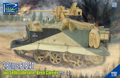 Go to product RIICH MODELS 35031 - 1:35 2.8 cm s.Pz.B.41 auf Selbstfahrlafette Bren Carrier 731e