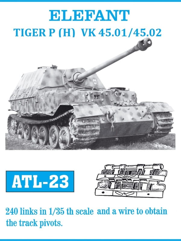 Go to product Friulmodel ATL-023 - 1:35 Elefant / Tiger P (H) VK 45.01 / 45.02 metal tracks