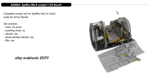 Go to product EDUARD 632064 - 1:32 Spitfire Mk.II cockpit