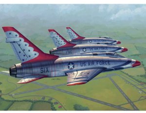 TRUMPETER 02822 - 1:48 F-100D in Thunderbirds livery